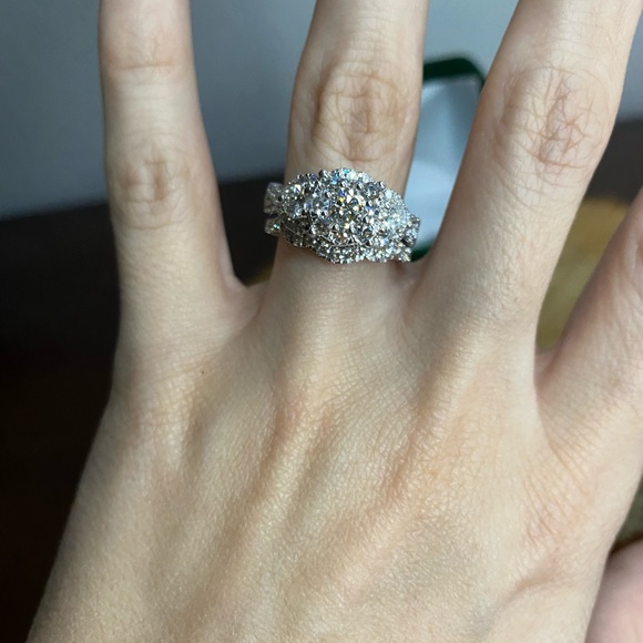 *SOLD*14k white gold diamond wedding set - Picture 5 of 12